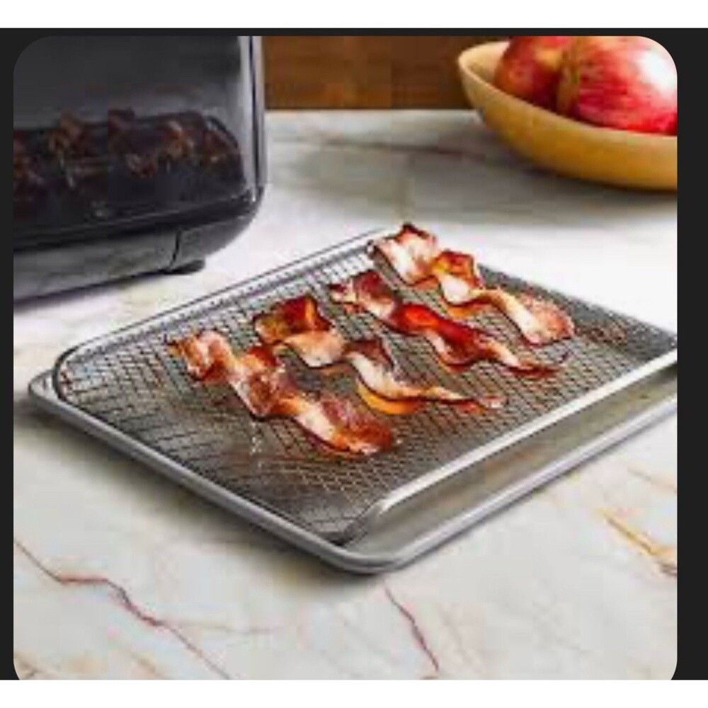 Pampered Chef Deluxe Air Fryer Mess Catcher 100468 Fine Mesh & Silicone Open Box